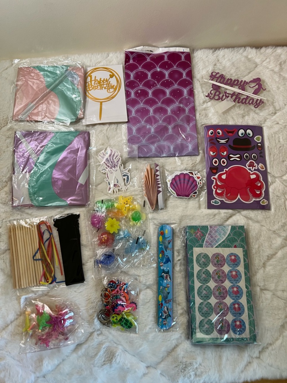 Mermaid Party Supplies Bundle Ocean Theme Decor Favors Kids Birthday